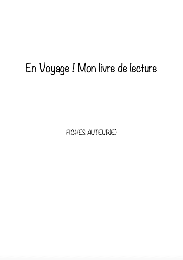 En Voyage ! 43 fiches auteur(e)